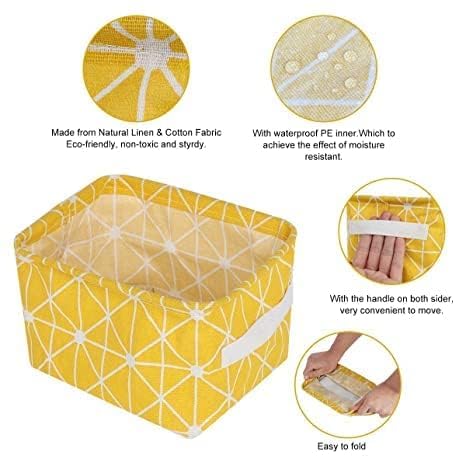 Foldable Canvas Storage Boxes (Pack of 5 or 10)