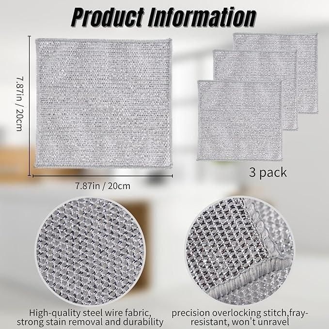 Dishwashing Rags for Wet and Dry Pack of 10