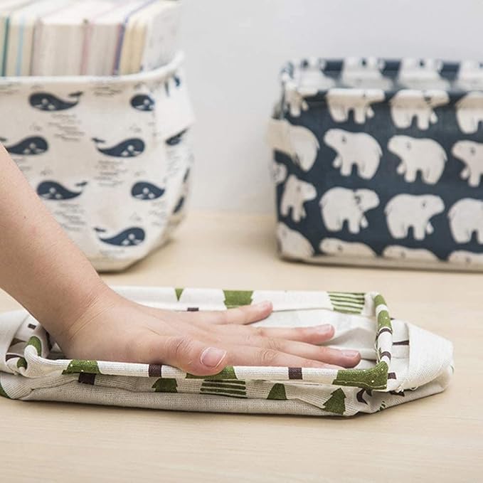 Foldable Canvas Storage Boxes (Pack of 5 or 10)
