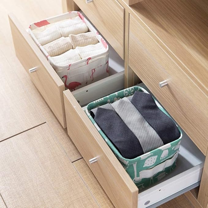 Foldable Canvas Storage Boxes (Pack of 5 or 10)