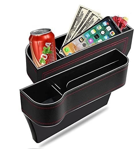 PU Leather Car Console Seat Side Organizer