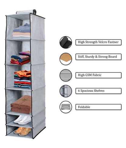 6-Shelf Foldable Hanging Organizer
