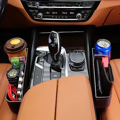 PU Leather Car Console Seat Side Organizer