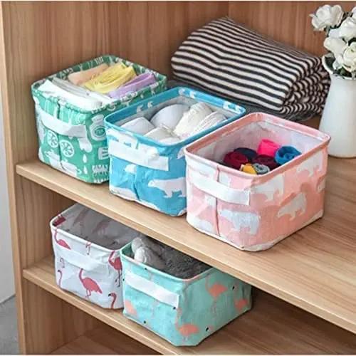Foldable Canvas Storage Boxes (Pack of 5 or 10)