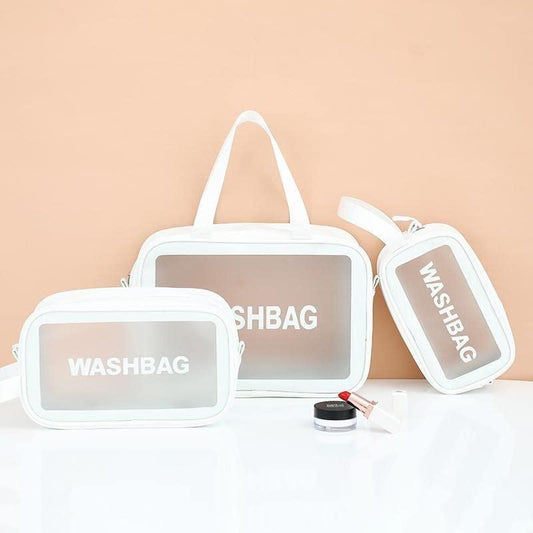 Clear Makeup Pouch Set (Set of 3)
