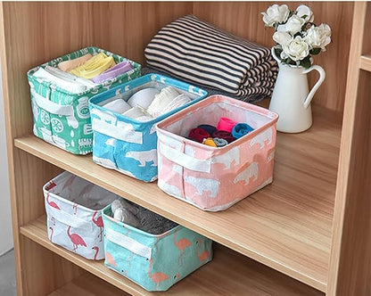 Foldable Canvas Storage Boxes (Pack of 5 or 10)