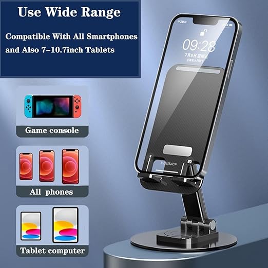 Mobile Phone Stand with 360 Rotation and adjustable Height
