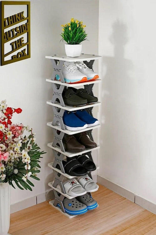 6 Layer Foldable Shoe Rack (Adjustable/Collapsible)