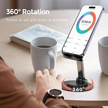 Mobile Phone Stand with 360 Rotation and adjustable Height