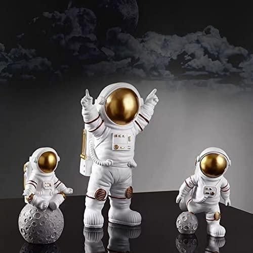 Astronaut Spaceman Statue Set of 3