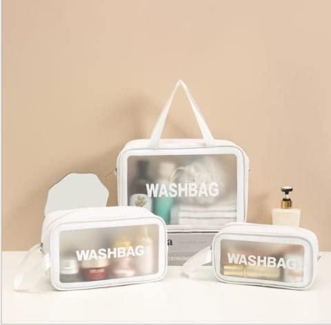 Clear Makeup Pouch Set (Set of 3)