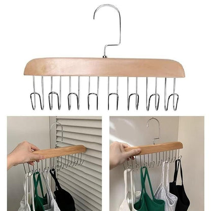 Multifunctional Wooden Hanger (Pack of 2)